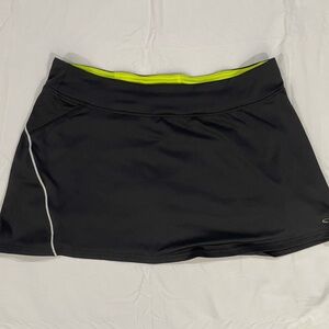 Champion Black Skater Skirt with Neon Yellow Highlights